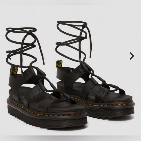 Dr. Martens Nartilla Lace Up Sandal Black Size 39 EU / 6 UK / 8 US gladiator - Picture 2 of 11
